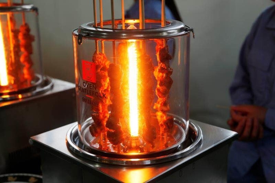 Elektryczny grill stołowy Kebab z elektrycznym podgrzewaczem rurowym z włókna węglowego