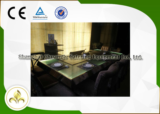 kupować Green Light Glass Table Commercial Teppanyaki Grill Elektryczna stalowa rama Dostosowana produkcja online