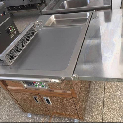 kupować Komercyjne wyposażenie restauracji Gazowe/indukcyjne płyty elektryczne Grill Mobilny stół Teppanyaki online manufacture