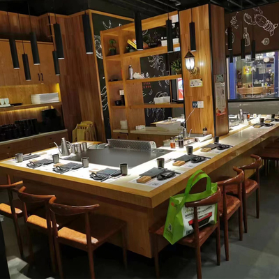 kupować Elektromagnetyczny prostokąt Teppanyaki Grill Stół 7 - 10 miejsc online manufacture