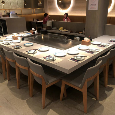 kupować Niestandardowy grill stołowy Teppanyaki, 9-miejscowy grill Teppanyaki Bbq dla warzyw ze skorupiaków rybnych online manufacture