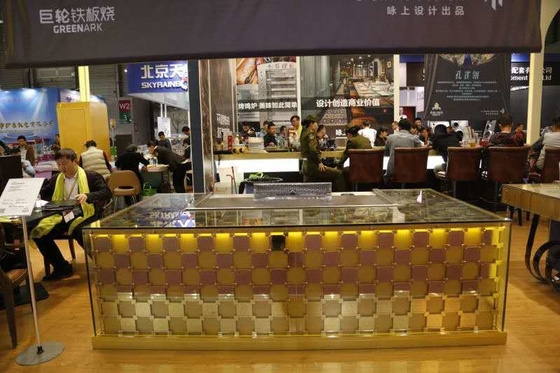kupować 2400mm Wyposażenie hotelu Teppanyaki Grill Stół Prostokąt w stylu japońskim online manufacture