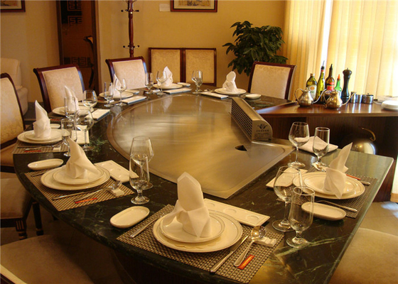 kupować Niestandardowe podwójne palniki Teppanyaki Table Top Grill do Food Plazza online manufacture