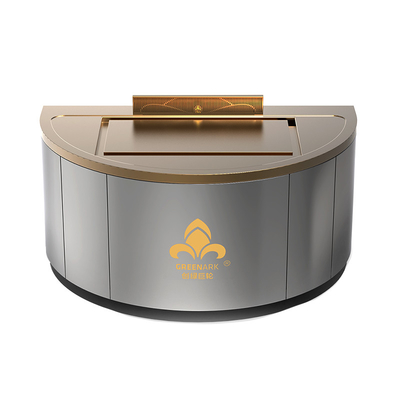kupować Półkołowy miedziany Tepanyaki Stolik dostosowany do rozmiaru i metody wydechowania dymu Hibachi Grill online manufacture