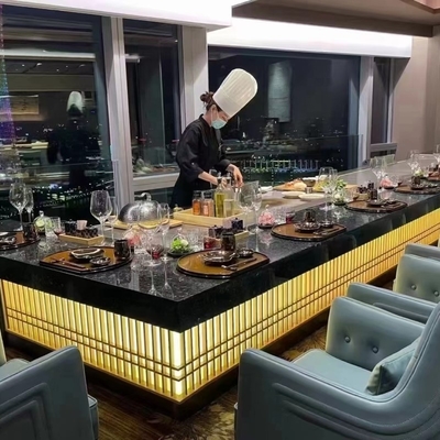 kupować Stainless Steel Teppanyaki Grill Table 2400x850x800mm 8000W produkcja online