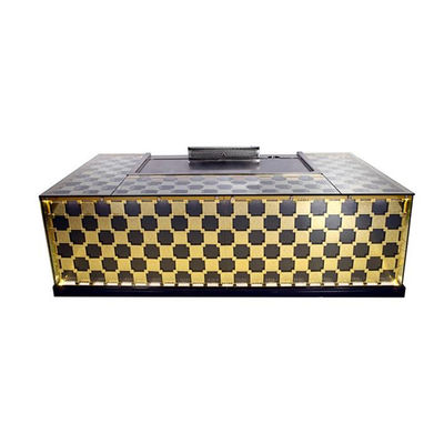 kupować 1.6m 8KW Gas Teppanyaki Grill Table with 8 Seats and Lower Exhaust for Commercial Use produkcja online