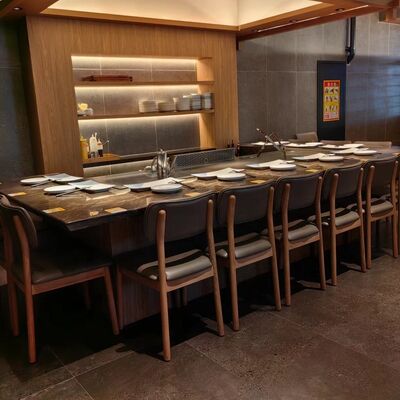 kupować Commercial Teppanyaki Grill Table with 7-10 Seats 500*400mm Cooking Area and 50-300℃ Temperature Range produkcja online