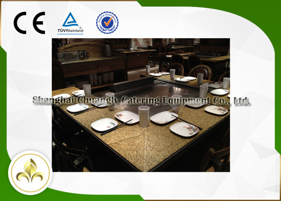9 miejsc Indoor Outdoor Teppanyaki Hibachi Grill Stół do hotelu / Food Plaza / Restaurant / Bar