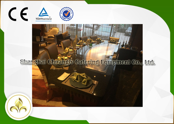 Restauracja Indoor Teppanyaki Grill Gas 10 miejsc siedzących dla kurczaka z wołowiną baraniną