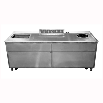 Wielofunkcyjny, wysokowydajny stół grillowy Teppanyaki typu „trzy w jednym”.