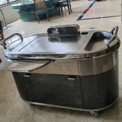 Mobilny grill gazowy Teppanyaki Stół grillowy Hibachi ze stali nierdzewnej