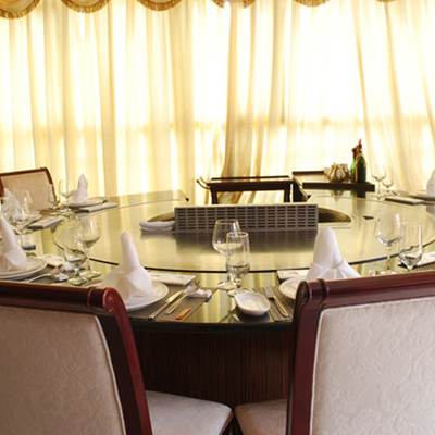 Professional Ten Seat Gas Teppanyaki Plate Table With Ventilation / Precipitator