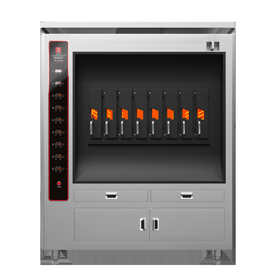 Komercyjny elektryczny grill rybny z 8 przedziałami 8 ryb naraz BBQ Grill Oven Equipment