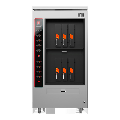 Komercyjny elektryczny grill rybny z podwójnym warstwą 6 przedziałów 6 ryb naraz BBQ Grill Grill
