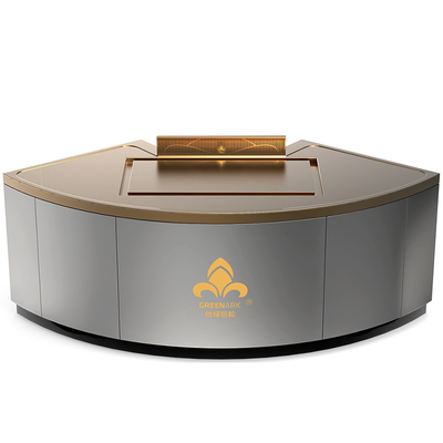 Fan-shaped Copper Teppanyaki Table Table Table można dostosować do rozmiaru i metody wydechu dymu (według potrzeb)hibachi grill