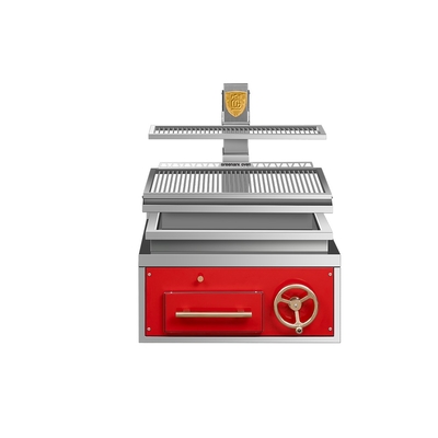 Komercyjny hiszpański żeliwny grill do BBQ/pizzy/mięsa, pokład, piec węglowy