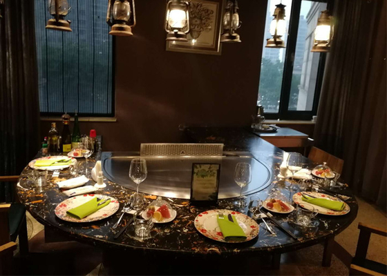 Japoński grill Teppanyaki ze stali stopowej z elektrostatycznym oczyszczaczem oparów 8KW