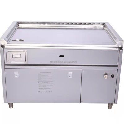Rectangular Teppanyaki Grill Table with 20mm Thick Heating Plate and 600x400mm Cook Area
