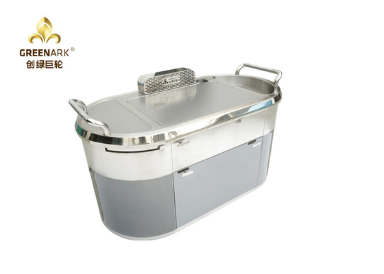 Oval Down Exhaustion Mobile Teppanyaki Grill elektromagnetyczny stół Hibachi z oczyszczaniem