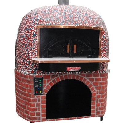 Płytki ceramiczne Okrągły włoski piec do pizzy Lawa Rock Wood Fire