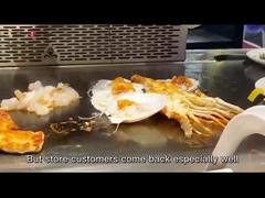 Restauracja 380 V Stół grillowy Teppanyaki ze stali nierdzewnej